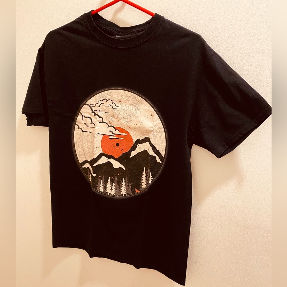 Vintage Vinyl in Nature T-Shirt 🌲🎵